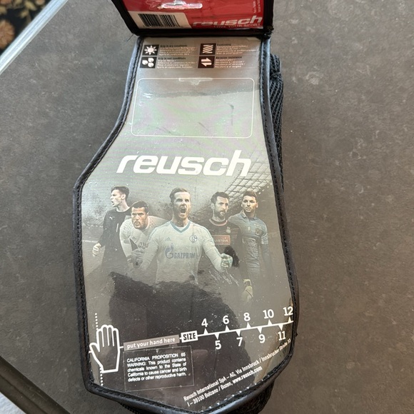 Reusch Vibrant Orange and Blue Soccer Gloves NWT - Picture 3 of 3